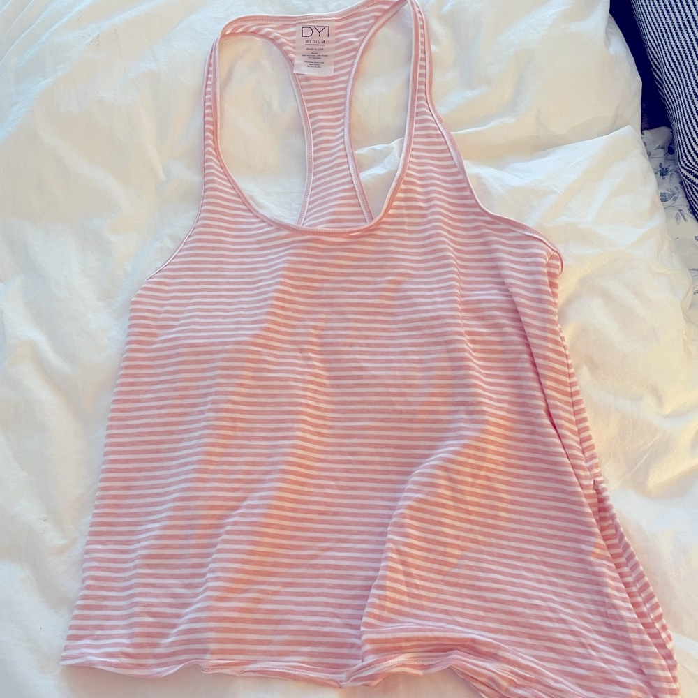 DYI light pink striped tank